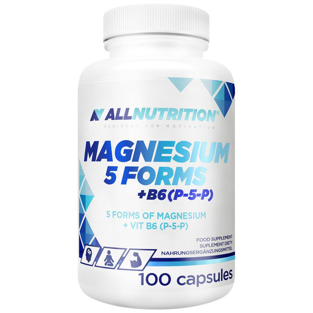 Magnesium 5 Forms + B6 P-5-P - 100 капсули  AllNutrition - Nutra Best Bulgaria