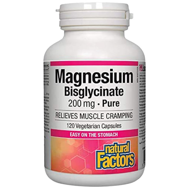 Magnesium Bisglycinate 200 mg - 120 капсули  Natural Factors - Nutra Best Bulgaria