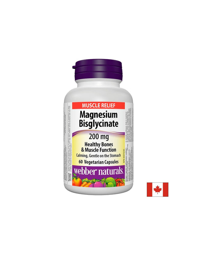 Magnesium Bisglycinate/ Магнезий (бисглицинат) 200 mg x 60 капсули Webber Naturals  Webber Naturals - Nutra Best Bulgaria