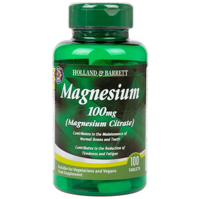 Magnesium Citrate 100 mg 100 Таблетки  Holland & Barrett - Nutra Best Bulgaria
