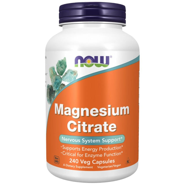 Magnesium Citrate 400 mg - 240 капсули  NOW Foods - Nutra Best Bulgaria