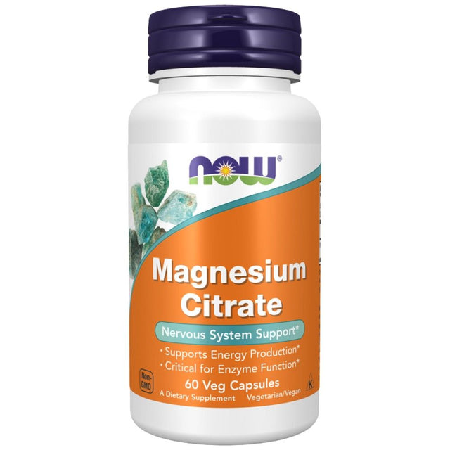 Magnesium Citrate 400 mg - 60 капсули  NOW Foods - Nutra Best Bulgaria