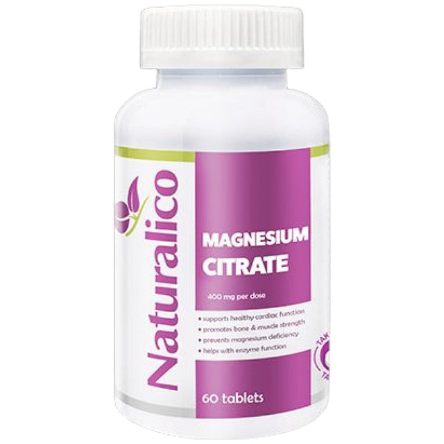 Magnesium Citrate 400 mg - 60 Таблетки  Naturalico - Nutra Best Bulgaria