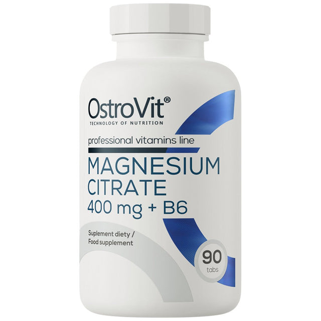 Magnesium Citrate 400 mg + B6 90 Таблетки  OstroVit - Nutra Best Bulgaria
