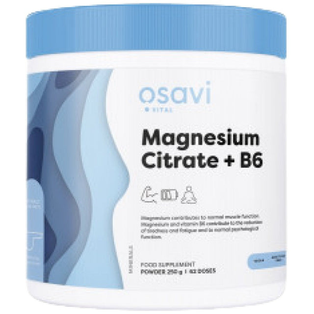 Magnesium Citrate + B6 Powder - 250 грама  Osavi - Nutra Best Bulgaria