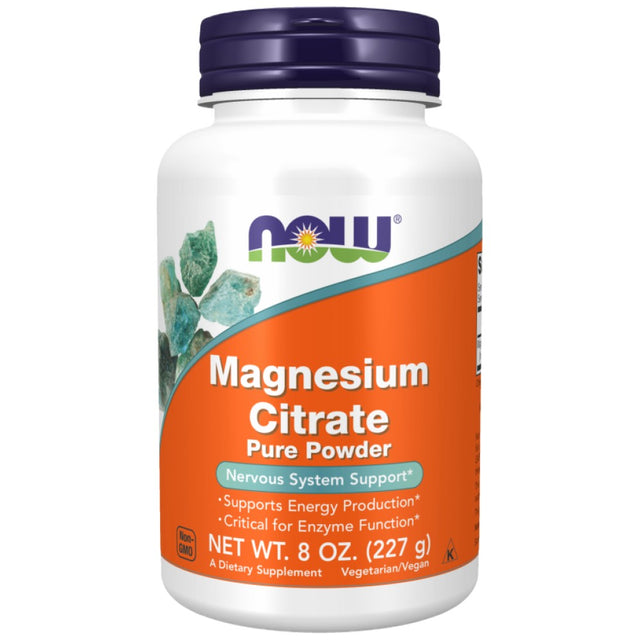 Magnesium Citrate Powder - 227 грама  NOW Foods - Nutra Best Bulgaria