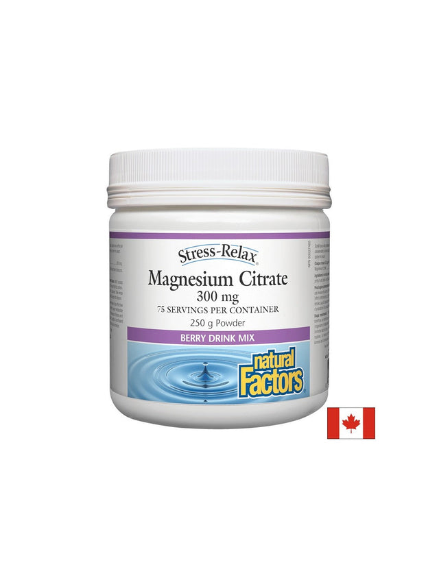 Magnesium Citrate Powder - 250 грама  Natural Factors - Nutra Best Bulgaria