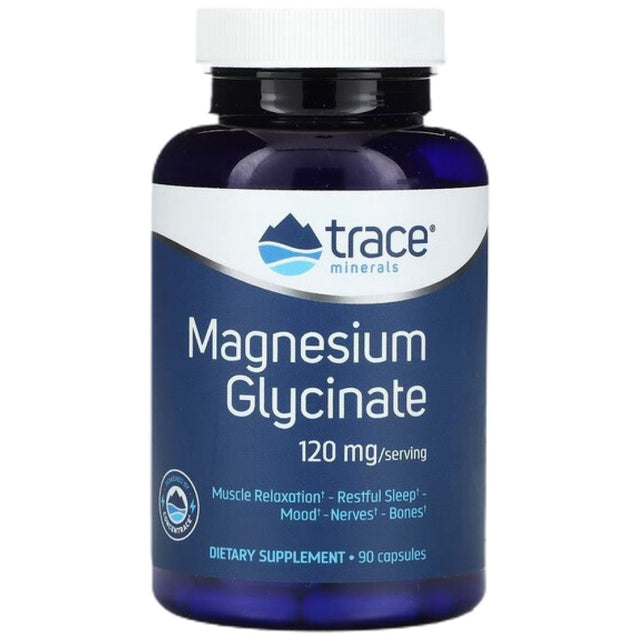 Magnesium Glycinate 120 mg - 90 капсули  Trace Minerals - Nutra Best Bulgaria