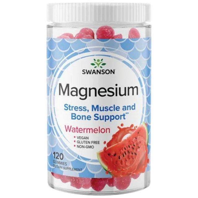 Magnesium Gummies | Watermelon - 120 Дъвчащи таблетки  Swanson - Nutra Best Bulgaria