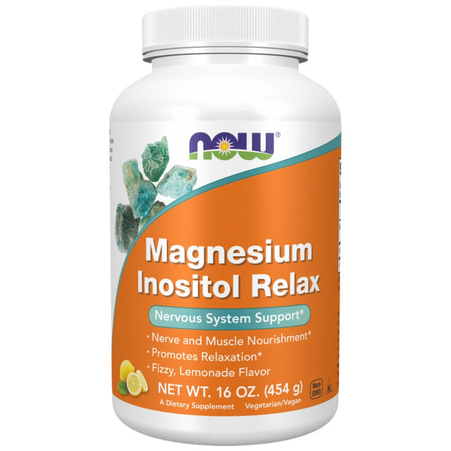 Magnesium Inositol Relax Powder - 454 грама  NOW Foods - Nutra Best Bulgaria