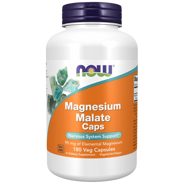 Magnesium Malate 840 mg - 180 капсули  NOW Foods - Nutra Best Bulgaria