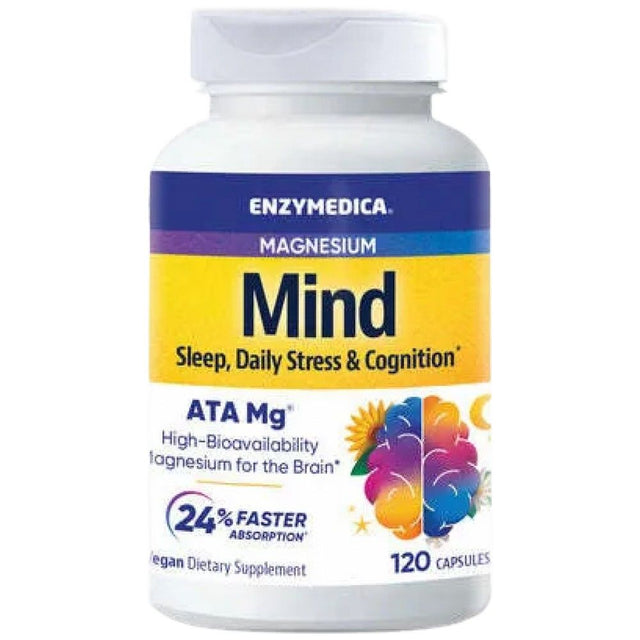 Magnesium Mind - 120 капсули  Enzymedica - Nutra Best Bulgaria