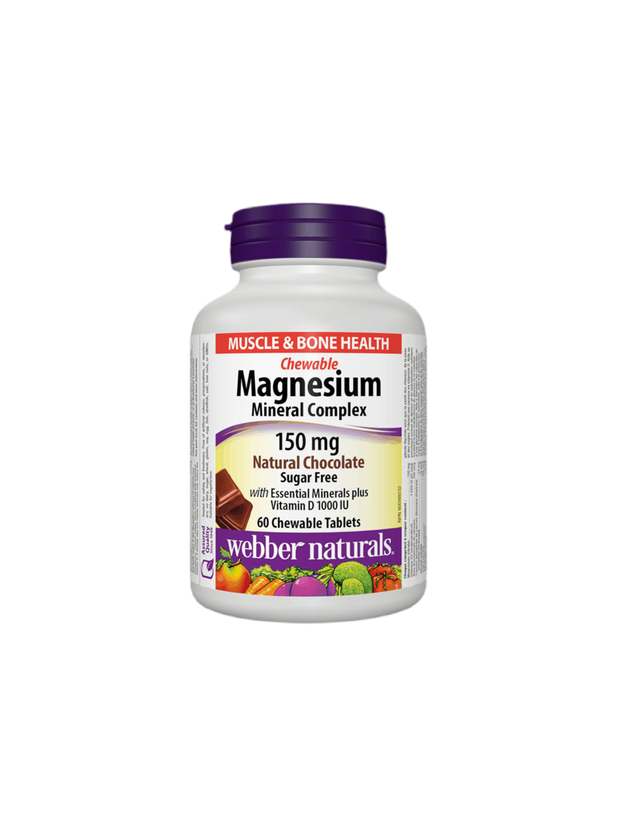 Magnesium Mineral Complex/ Магнезий Mинерален комплекс x 60 дъвчащи таблетки с вкус на шоколад  Webber Naturals - Nutra Best Bulgaria
