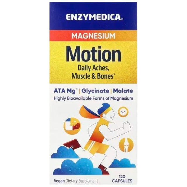 Magnesium Motion | Magnesium Malate & Magnesium Bisglycinate - 120 капсули  Enzymedica - Nutra Best Bulgaria