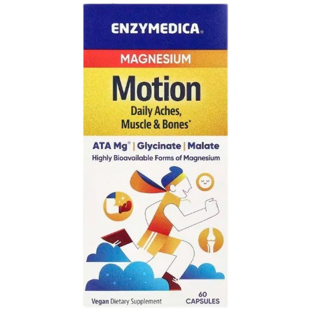 Magnesium Motion | Magnesium Malate & Magnesium Bisglycinate - 60 капсули  Enzymedica - Nutra Best Bulgaria