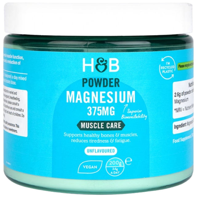 Magnesium Powder 375 mg | Magnesium Citrate - 200 грама  Holland & Barrett - Nutra Best Bulgaria