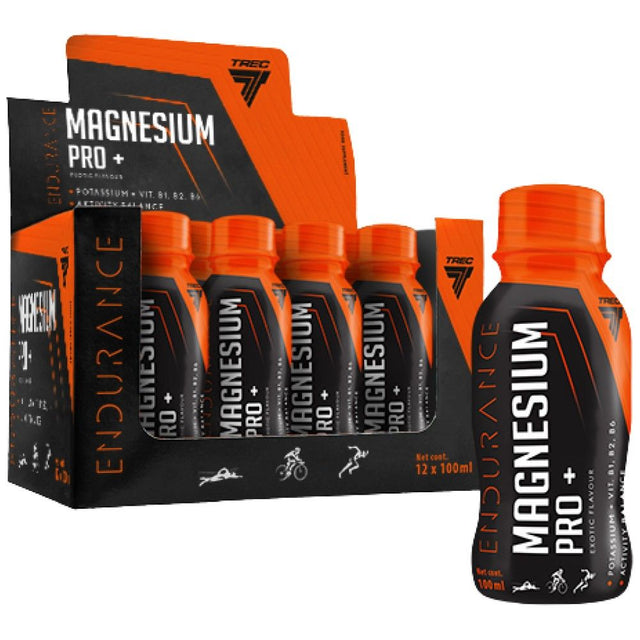Magnesium Pro+ Endurance | with Potassium & Vitamin B1, B2, B6 - 12 x 100 мл  Trec Nutrition - Nutra Best Bulgaria