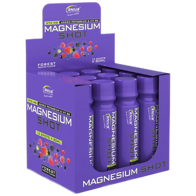 Magnesium Shot 375 mg - 12 x 80 мл  Genius Nutrition - Nutra Best Bulgaria