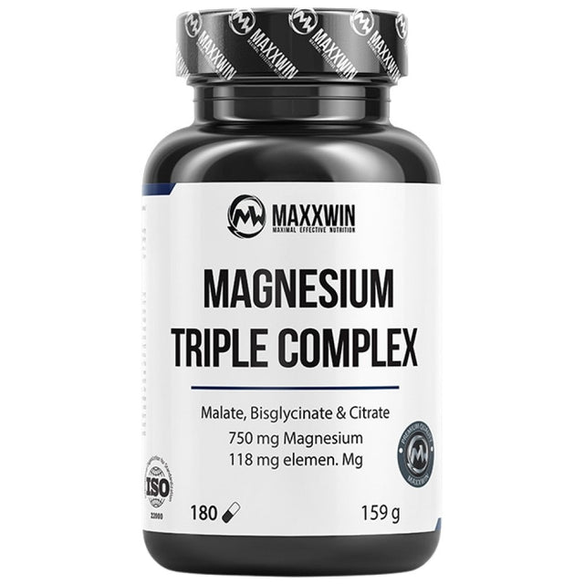 Magnesium Triple Complex | with Malate, Bisglycinate and Citrate - 180 капсули  MAXXWIN - Nutra Best Bulgaria