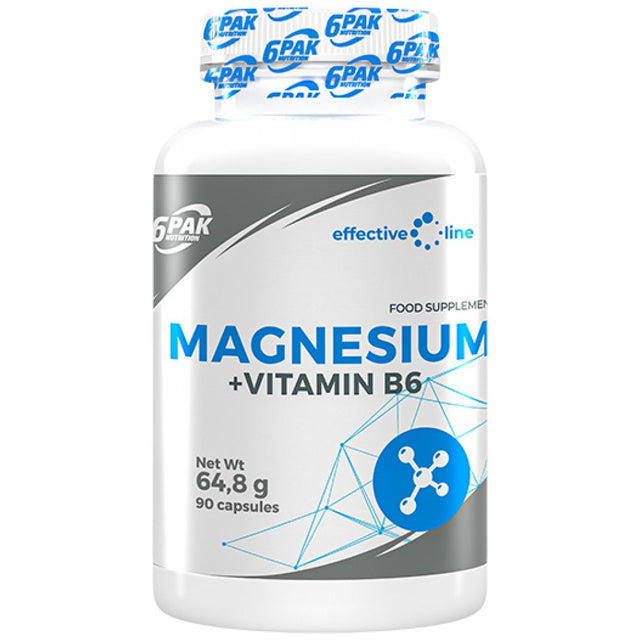 Magnesium + Vitamin B6 - 90 капсули  6PAK Nutrition - Nutra Best Bulgaria