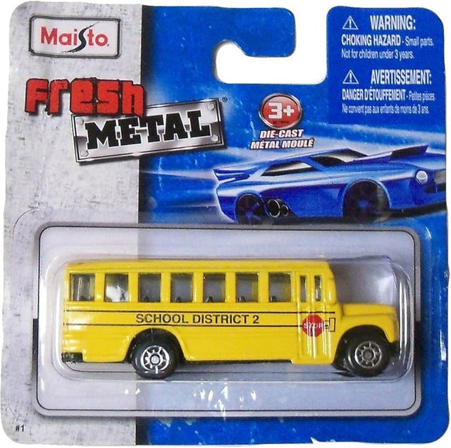 Maisto, Fresh Metal, School Bus, Toy Car, 11423, Yellow, 1:64, 3+  Maisto - Nutra Best Bulgaria