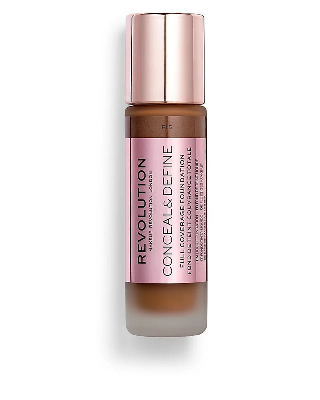 Makeup Revolution, Conceal & Define, Oil Free, Cream Foundation, F 15, 23 ml  Makeup Revolution - Nutra Best Bulgaria