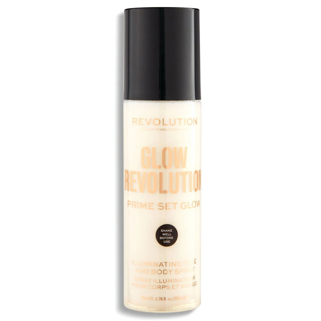 Makeup Revolution, Glow Revolution, Vegan, Illuminating, Spray, For Face & Body, 200 ml  Makeup Revolution - Nutra Best Bulgaria