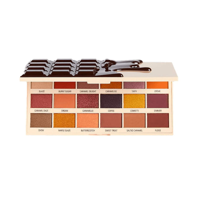 Makeup Revolution, I Heart, Eyeshadow Palette, Caramel Nudes Chocolate, 18 Shades, 18 g  Makeup Revolution - Nutra Best Bulgaria