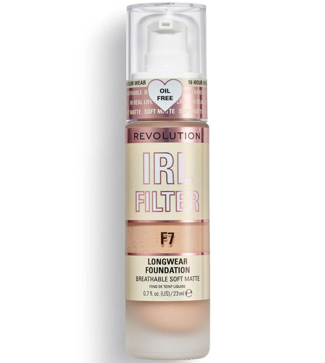 Makeup Revolution, IRL Filter, Oil Free, Long Wear, Cream Foundation, F7, 23 ml  Makeup Revolution - Nutra Best Bulgaria