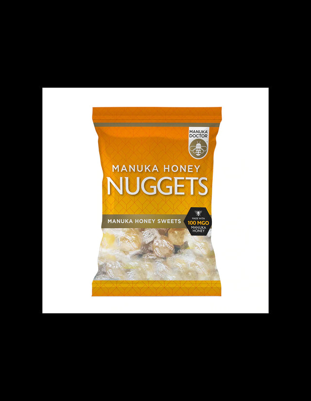 Manuka Honey Nuggets made with 100 MGO Manuka Honey / Бонбони за смучене с мед от манука, 120 g  Manuka Doctor - Nutra Best Bulgaria