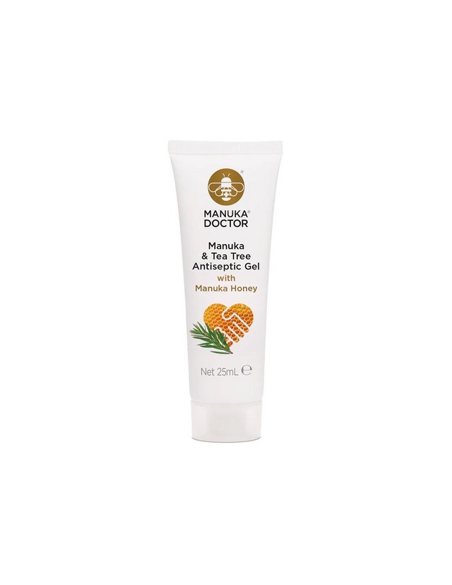 Manuka & Tea Tree Antiseptic Gel with Manuka Honey / Антисeптичен гел с мед от манука и чаено дърво, 25 ml - Nutra Best