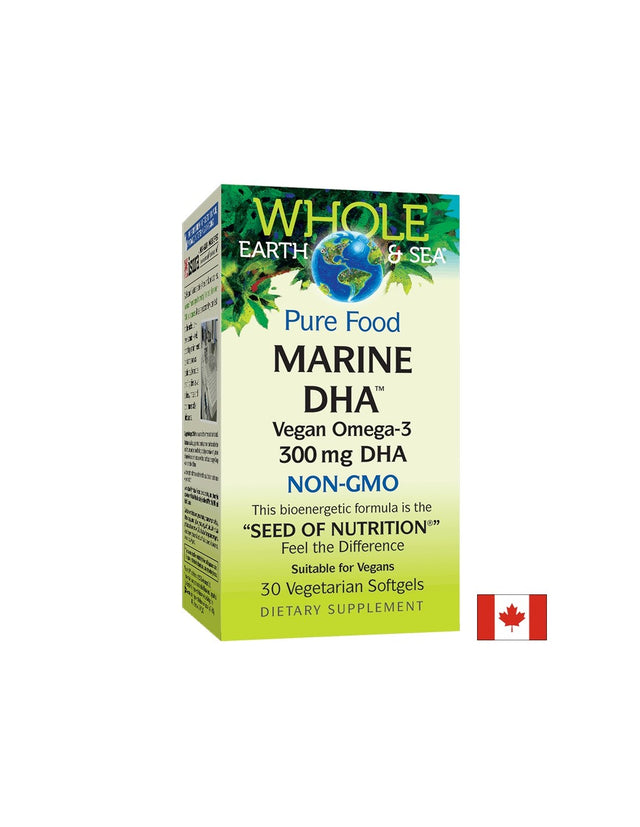 Marine DHA Vegan Omega 3 NON-GMO - 30 капсули  Natural Factors - Nutra Best Bulgaria