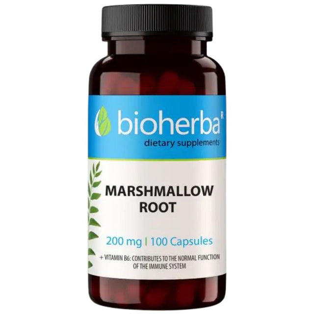 Marshmallow Root 200 mg - 100 капсули  Bioherba - Nutra Best Bulgaria