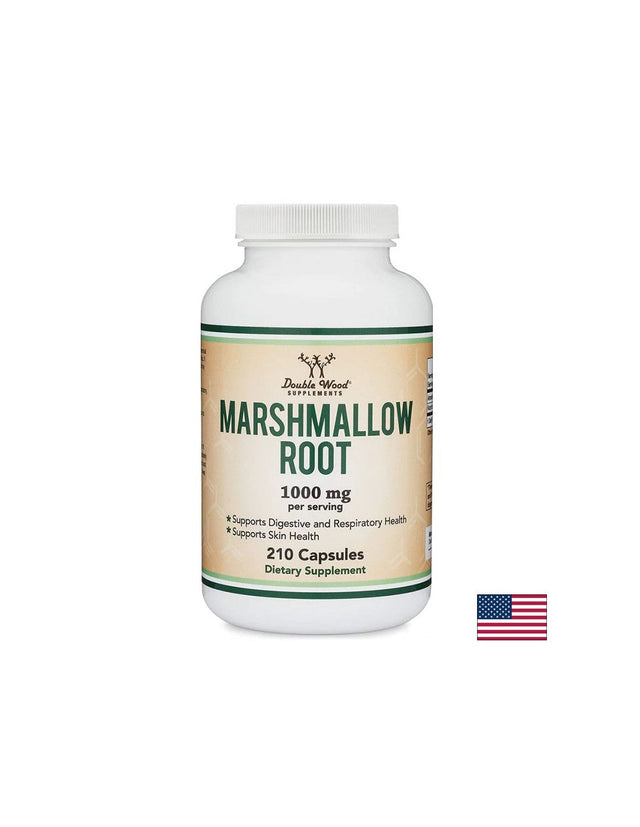 Marshmallow root - Бяла ружа (корен), 210 капсули Double Wood  Double Wood - Nutra Best Bulgaria