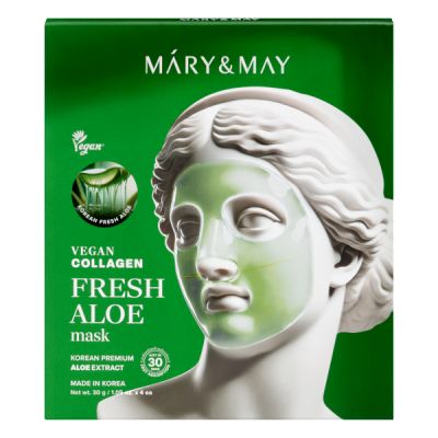 Mary & May - Vegan Collagen Fresh Aloe Mask - 30g*4ea  Mary & May - Nutra Best Bulgaria