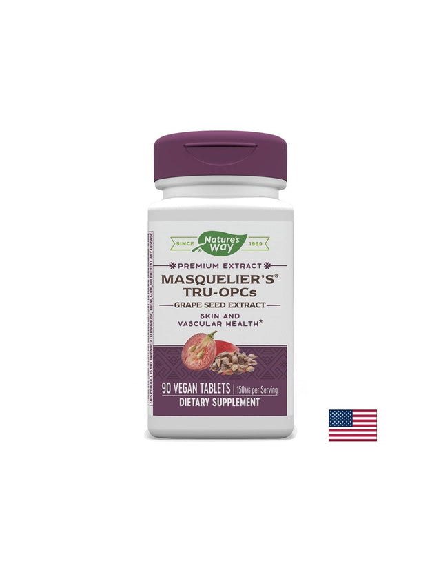 Masquelier's® Tru-OPCs™ Grape Seed Extract / Екстракт от гроздово семе, 90 таблетки Nature’s Way  Nature’s Way - Nutra Best Bulgaria