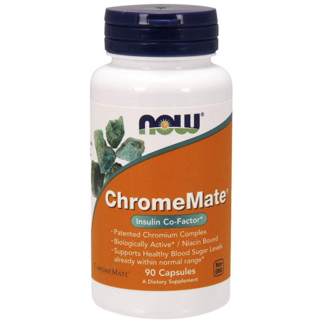 ChromeMate / Chromium Polynicotinate 200 mcg - 90 капсули  NOW Foods - Nutra Best Bulgaria