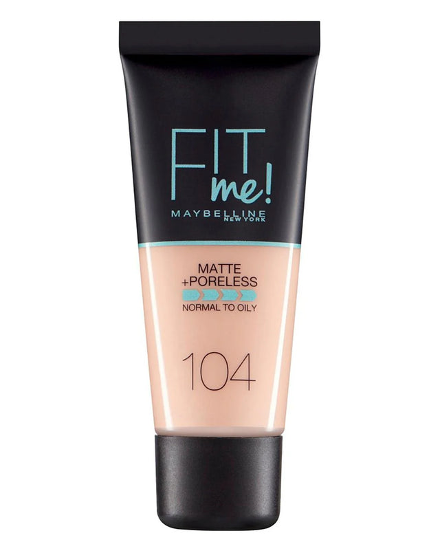 Maybelline, Fit Me Matte + Poreless, Liquid Foundation, 104, Soft Ivory, 30 ml  Maybelline - Nutra Best Bulgaria