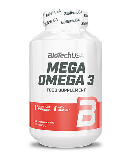 Mega Omega 3 / 180 Softgels  BioTech USA - Nutra Best Bulgaria
