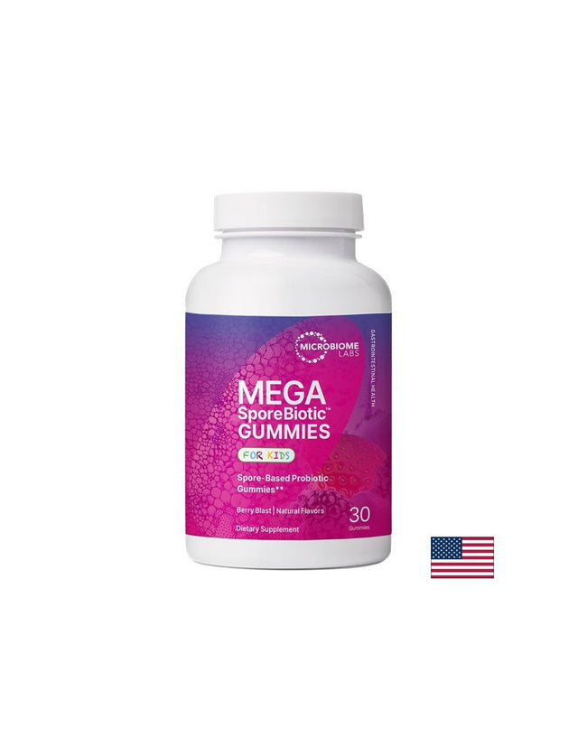 Пробиотик за деца – Имунитет и храносмилане, MegaSporeBiotic™, 87.5 mg, 30 желирани таблетки  Microbiome Labs - Nutra Best Bulgaria