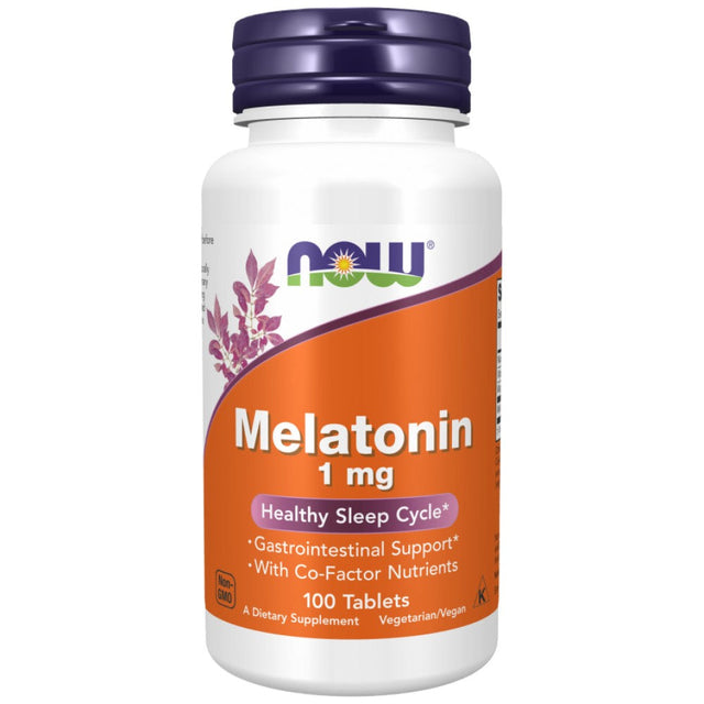 Melatonin 1 mg - 100 Таблетки  NOW Foods - Nutra Best Bulgaria