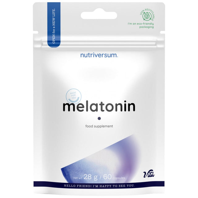 Melatonin 1 mg - 60 капсули  Nutriversum - Nutra Best Bulgaria