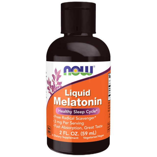 Melatonin 3 mg Liquid 59 ml  NOW Foods - Nutra Best Bulgaria