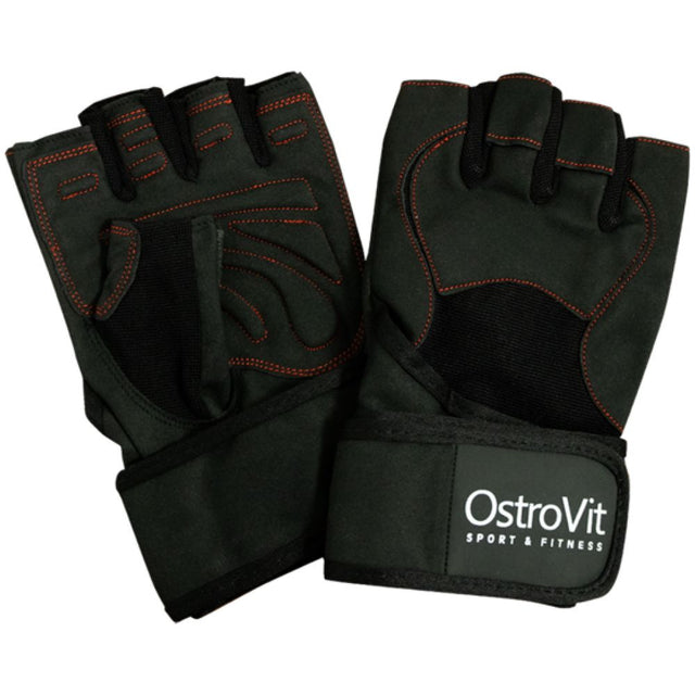 Men&#39;s Training Gloves with Wristwraps / Мъжки тренировъчни ръкавици с накитници  OstroVit - Nutra Best Bulgaria