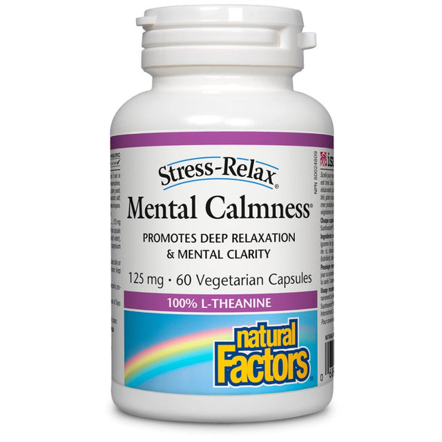 Mental Calmness / L-Theanine 125 mg - 60 капсули  Natural Factors - Nutra Best Bulgaria