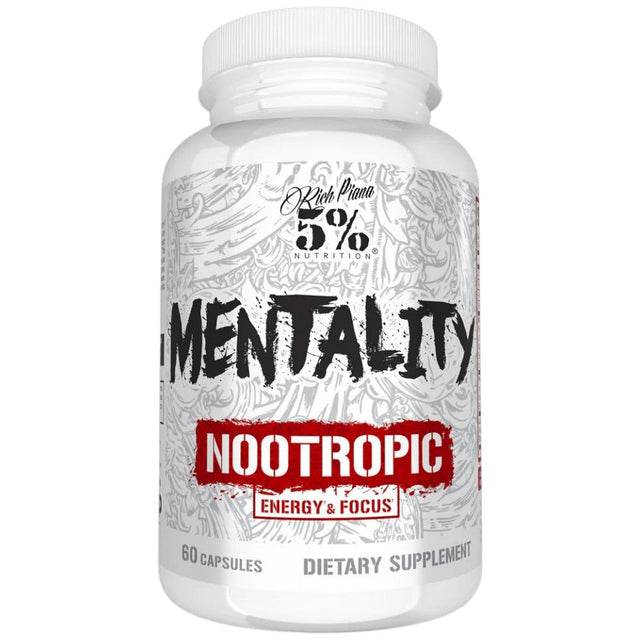 Mentality | Energy and Focus Nootropic 60 капсули  Rich Piana 5% Nutrition - Nutra Best Bulgaria