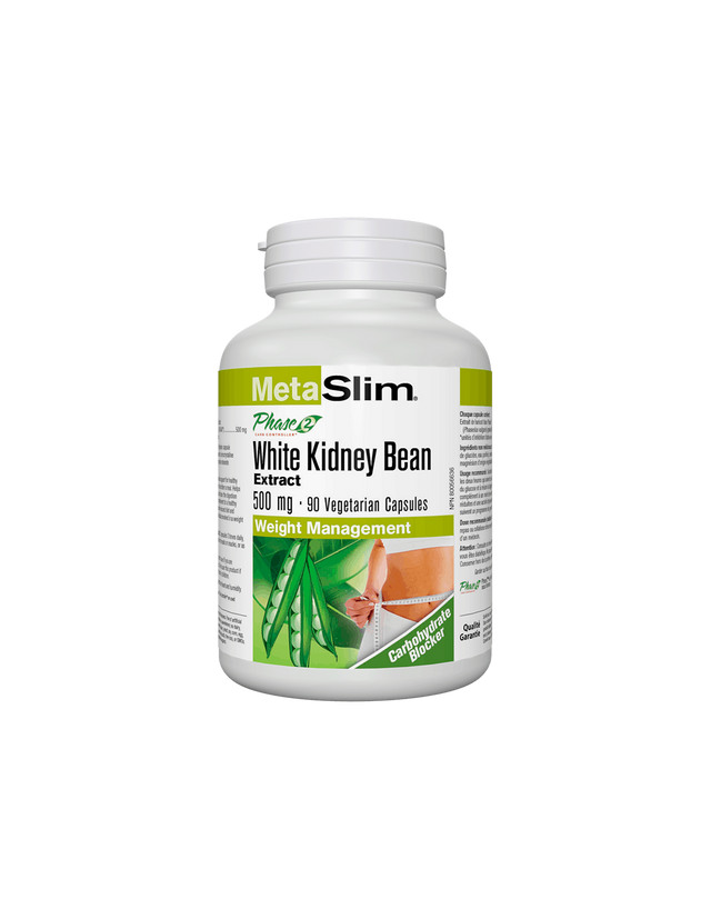 MetaSlim® Phase 2® White Kidney Bean/ Бял Боб (зърна) 500 mg х 90 капсули  Webber Naturals - Nutra Best Bulgaria