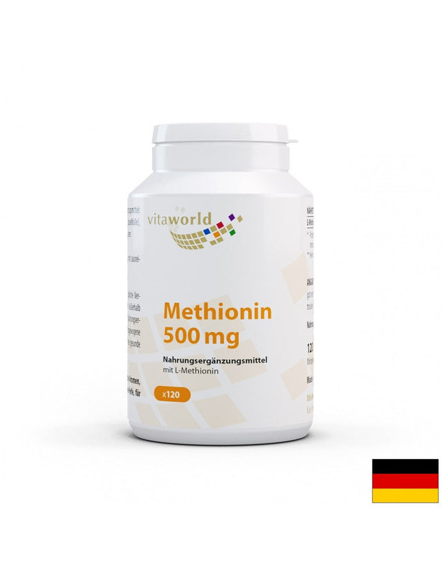 Methionin / Метионин 500 mg, 120 капсули Vita-World  Vita World - Nutra Best Bulgaria