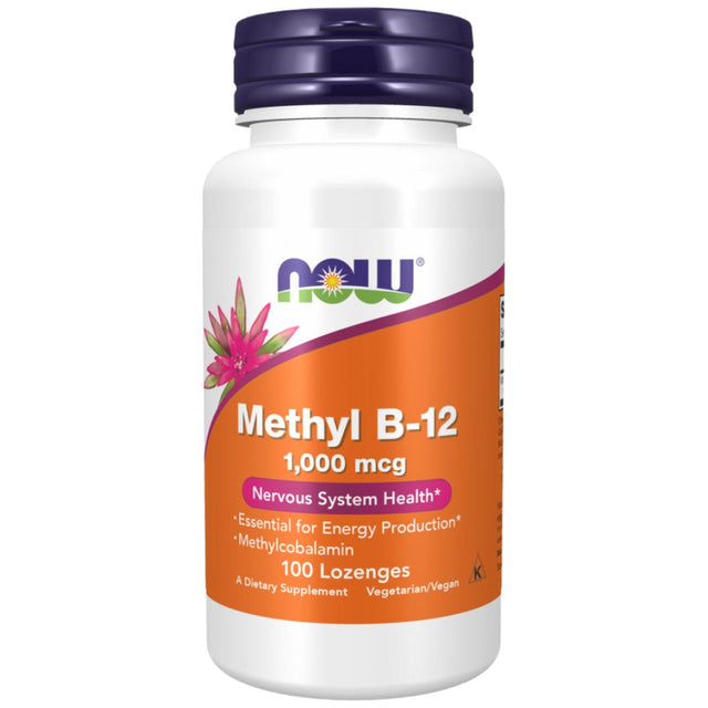 Methyl B-12 1000 mcg - 100 Подезични таблетки  NOW Foods - Nutra Best Bulgaria