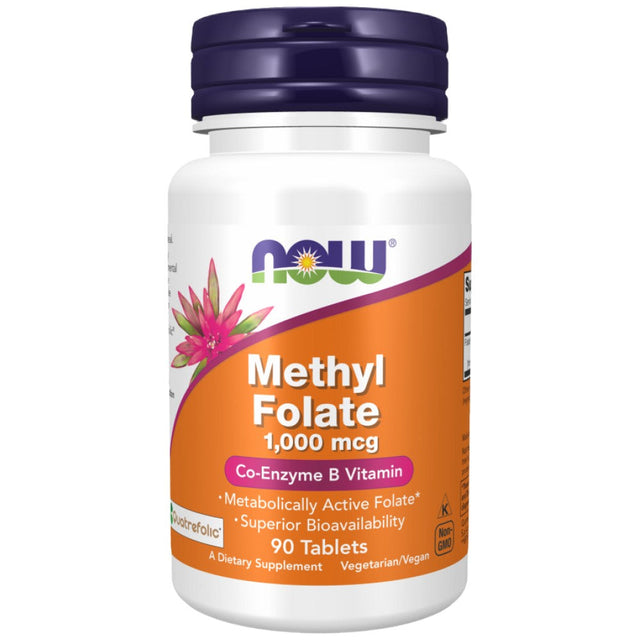Methyl Folate 1000 mcg - 90 Таблетки  NOW Foods - Nutra Best Bulgaria